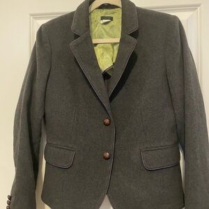 J. Crew Gray Blazer Timeless Wool-Blend Suit Jacket
